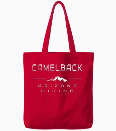 Camelback Mountain Arizona Hiking Tote Bags - Red