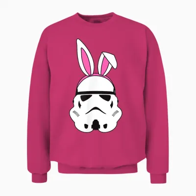 Amazon Essentials Star Wars Stormtrooper Spring Easter Bunny Ears Unisex Sweatshirt - Heliconia