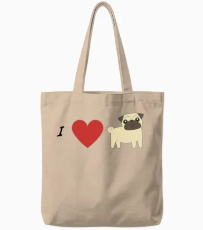 Dog Tote Bags - Natural