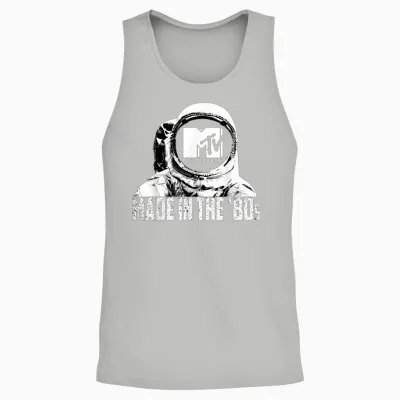 Mademark X Mtv - Mtv Astronaut in Space Made in the 80s Retro Mtv Logo Unisex Tank Top - Ash