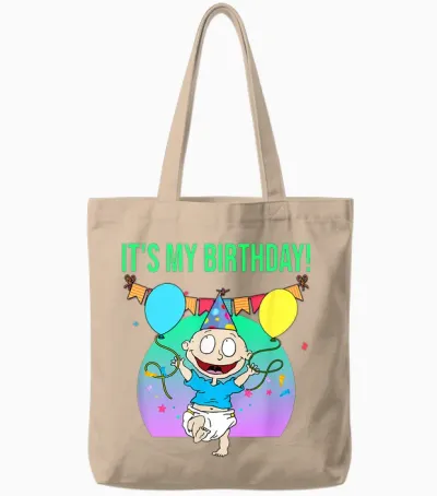 Mademark X Rugrats - It's My Birthday - Tommy Pickles Tote Bags - Natural