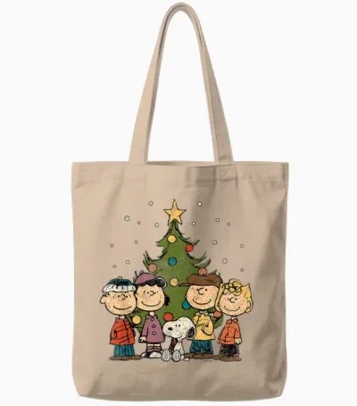 Peanuts - Peanuts Christmas Group Tote Bags - Natural