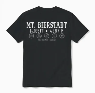 Mount Bierstadt Colorado Unisex T-Shirt - Black