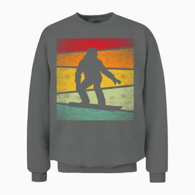 Snowboarding Retro Unisex Sweatshirt - Graphite Heather