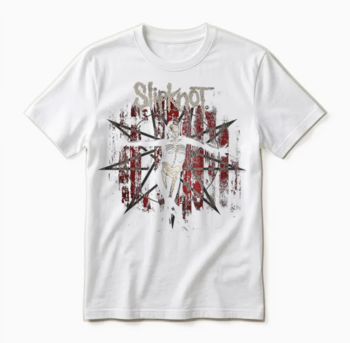 Slipknot Official the Gray Chapter Star Unisex T-Shirt in White
