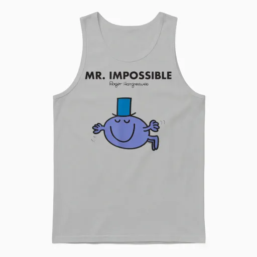 Mr. Men Mr. Impossible Unisex Tank Top in Ash