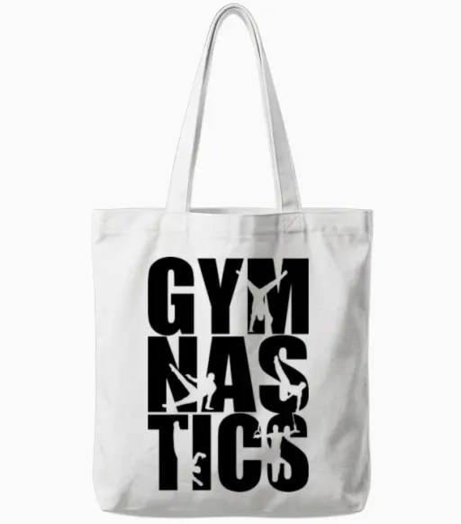 Men's and Boys Gymnastics Tote Bags in White