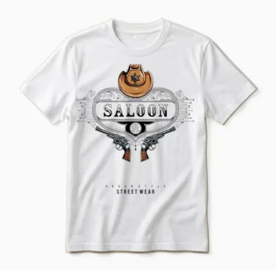 Wild West Saloon: Cowboy-Klassiker Unisex T-Shirt - White