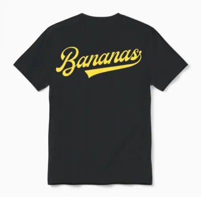 Banana Retro Throwback Popular Fruit Humor Bananas Classic Unisex T-Shirt - Black