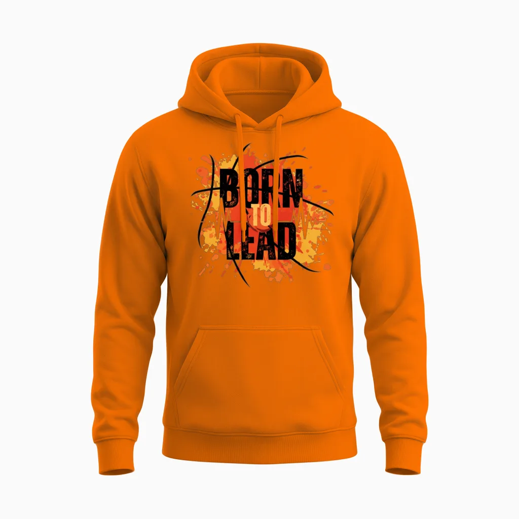 Born to Lead Unisex Hoodie in Safety Orange