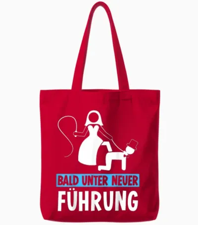 Jga Junggesellenabschied Bald Unter Neuer Führung Bräutigam Tote Bags - Red