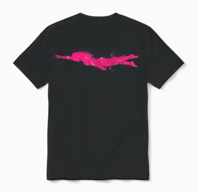 Swimmer Splash Swimming Teacher Water Sports Women's Girls' T-Shirt, Black Unisex T-Shirt - Black