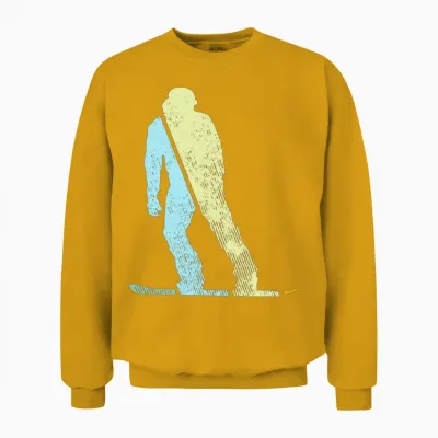 Snowboarding Retro Unisex Sweatshirt - Gold