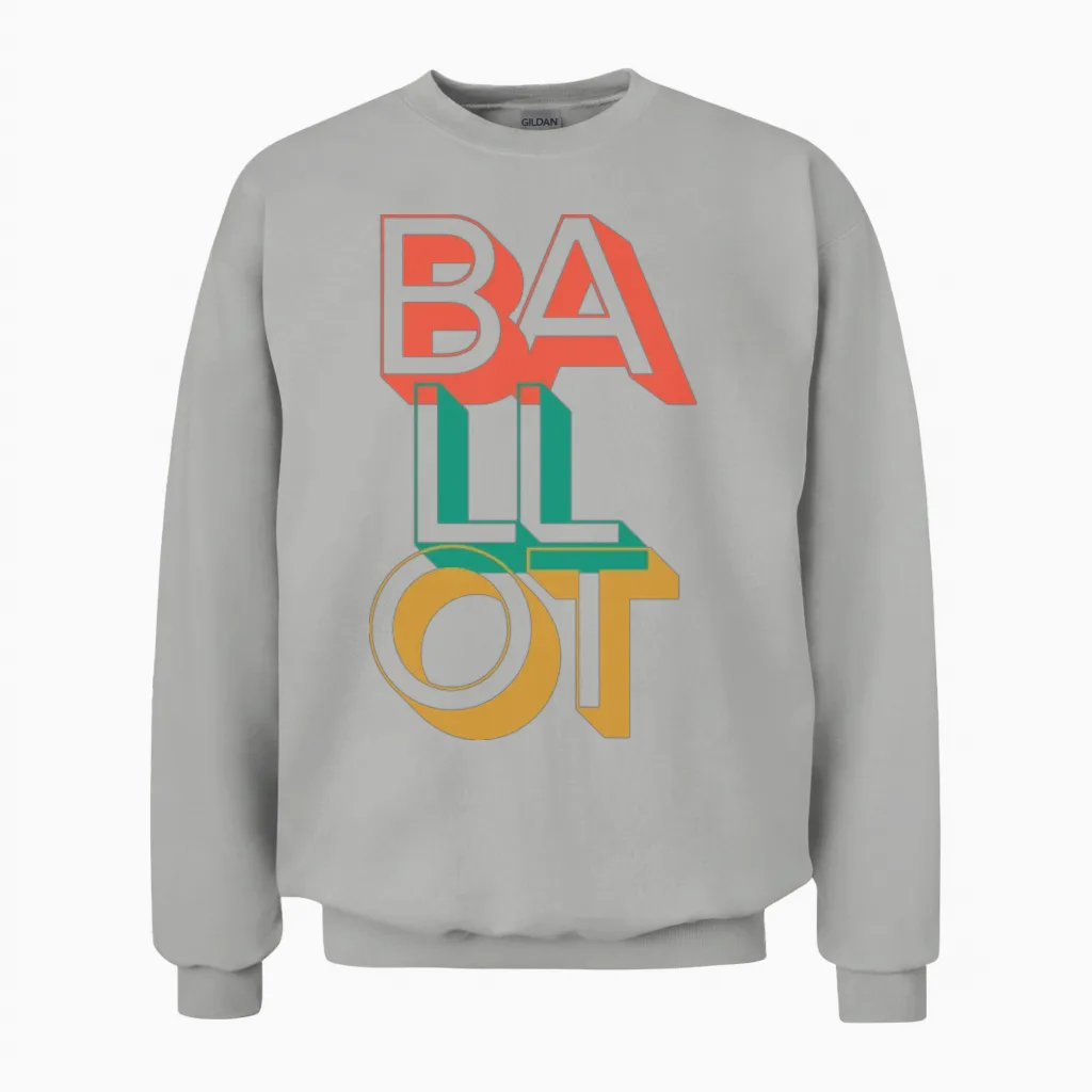 Retro Ballot Unisex Sweatshirt - Ash
