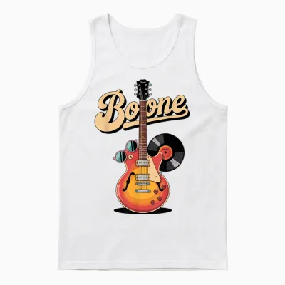 Boone Personalized Name Vintage Retro Girls Woman Man Unisex Tank Top - White