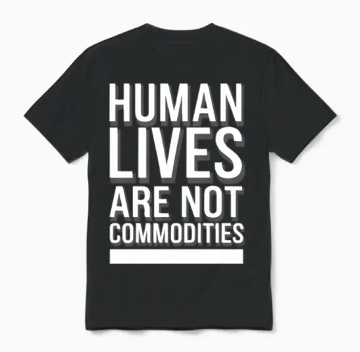 Human Trafficking Awareness Stop Exploitation Unisex T-Shirt in Black