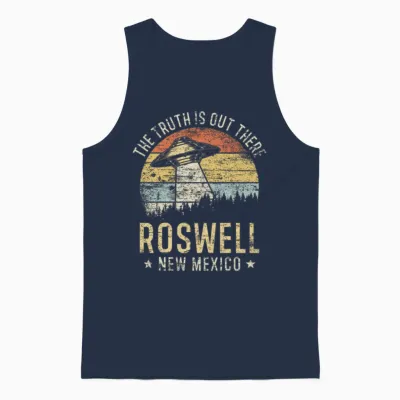 Roswell New Mexico Ufo Alien Unisex Tank Top - Navy