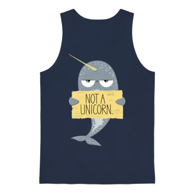 Not a Unicorn Unisex Tank Top - Navy