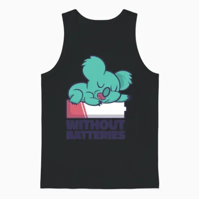 Without Batteries Retro Unisex Tank Top - Black
