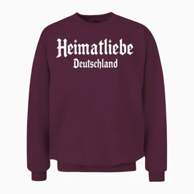 Patriotisch Retro Vintage Schrift Deutschland Heimatliebe Unisex Sweatshirt - Maroon