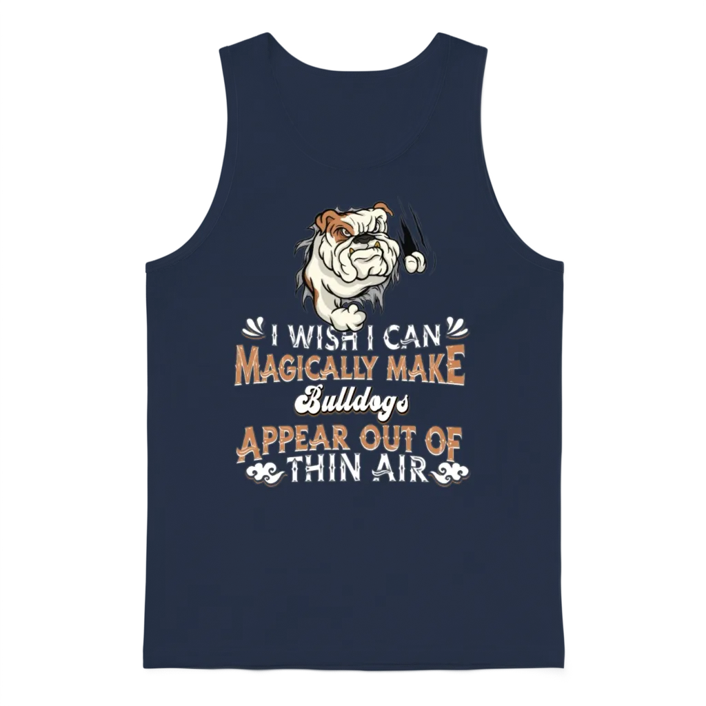 Bulldog Dogs โ Dog Lovers Unisex Tank Top - Navy