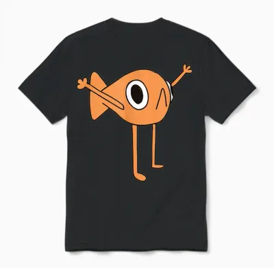 Funny Fish Steve Meme T-Shirt, Black, S Unisex T-Shirt - Black