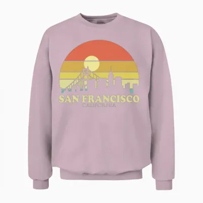 San Francisco Sunset Unisex Sweatshirt - Light Pink
