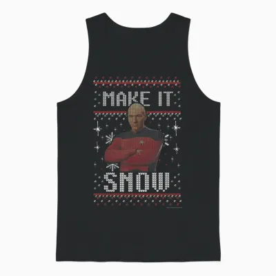 Star Trek: the Next Generation Make It Snow Unisex Tank Top - Black