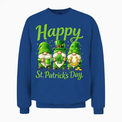 Gnomes Happy Saint Patrick Day Celebration St Patrick Day Unisex Sweatshirt - Royal