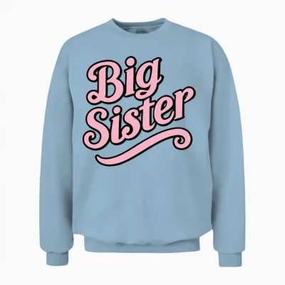 Big Sister Unisex Sweatshirt - Light Blue