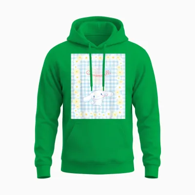 Cinnamoroll Bubble Blue Ginham Daisy T-Shirt Small Unisex Hoodie - Irish Green