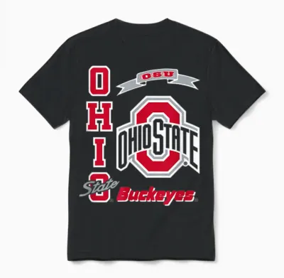 Ohio State Buckeyes Classic Black Officially Licensed Unisex T-Shirt - Black