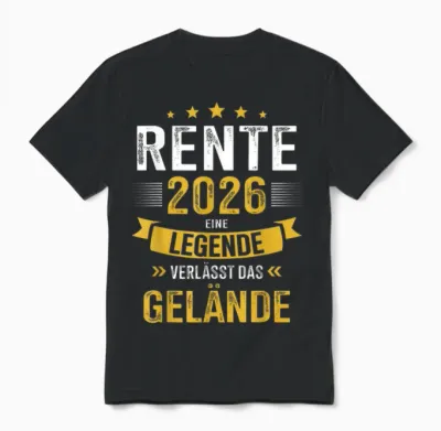 Rente 2026 Eine Legende Verlässt Das Gelände Rentner Unisex T-Shirt - Black