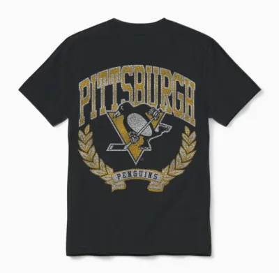 Pittsburgh Penguins Vintage Victory Black Licensed Unisex T-Shirt - Black