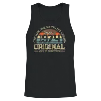 Vintage 1974 Retro Unisex Tank Top - Black – 2