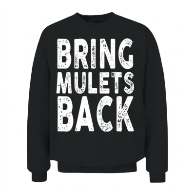 Bring Mullets Back Party Funny Country Concert Unisex Sweatshirt - Black