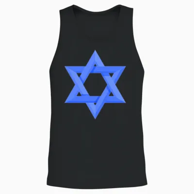 Star of David Unisex Tank Top - Black