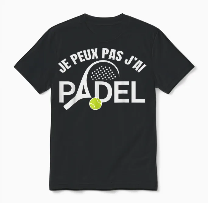Padel Humor I Can Not I Padel Padelist Player Unisex T-Shirt in Black