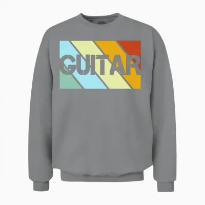 Guitar Retro Unisex Sweatshirt - Sport Grey