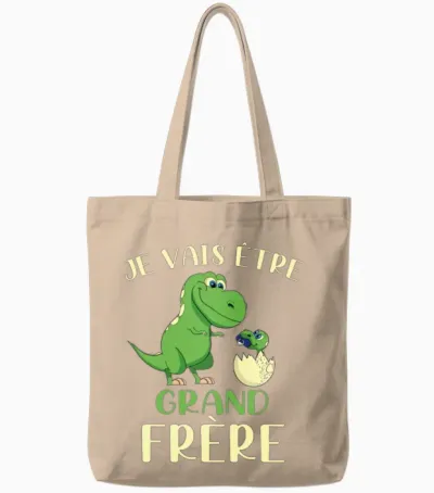 Je Vais être Grand Frère 2021dino Tote Bags - Natural