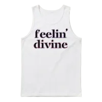 Feelin' Divine Classic Unisex Tank Top - White – 1