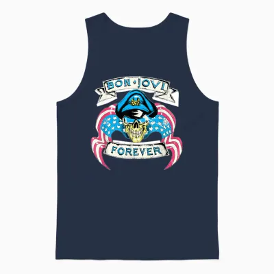 Bon Jovi Hard Rock Band Forever Official Album Unisex Tank Top - Navy