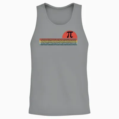 Retro Sunset Pi Unisex Tank Top - Sport Grey