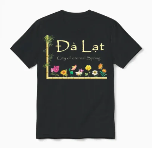 Da Lat Dalat Vietnam Flowers Asia Hanoi Me Unisex T-Shirt - Black