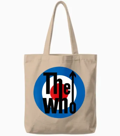 The Who T-Shirt Classic Rock Music Band Black Unisex S Tote Bags - Natural