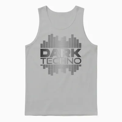 Dark Techno Rainbow Spectrum Hard Dark Acid Unisex Tank Top - Ash