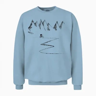 Mountain Bike Mountain Biking Cycling Mountains Unisex Sweatshirt - Light Blue