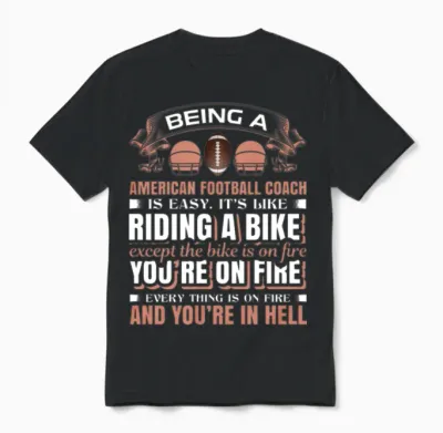 Custom American Football T-Shirt. Unisex T-Shirt - Black