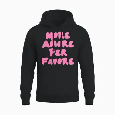 Mehr Amore Pro Favore Unisex Hoodie - Black