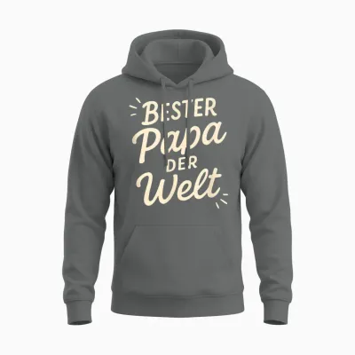 Bester Der Welt Geschenkidee Vatertag Papa Männer Spruch Unisex Hoodie - Graphite Heather